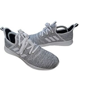 Adidas Cloudfoam Pure Shoes Womens Size 9.5 White Knit Memory Foam Sneakers